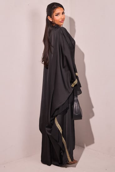 Robe papillon satinée noire
