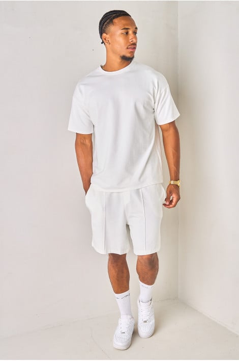 Ensemble 2 pièces tee-shirt + short blanc