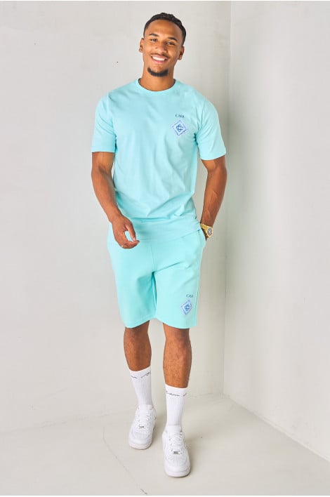 Ensemble 2 pièces tee-shirt + short "CASA" vert menthe