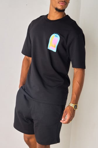 Tee-shirt noir imprimé "Casa"